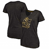 Women Golden State Warriors Fanatics Branded 2018 NBA Finals Champions Bank It In Gold Luxe Tri Blend T-Shirt Black,baseball caps,new era cap wholesale,wholesale hats